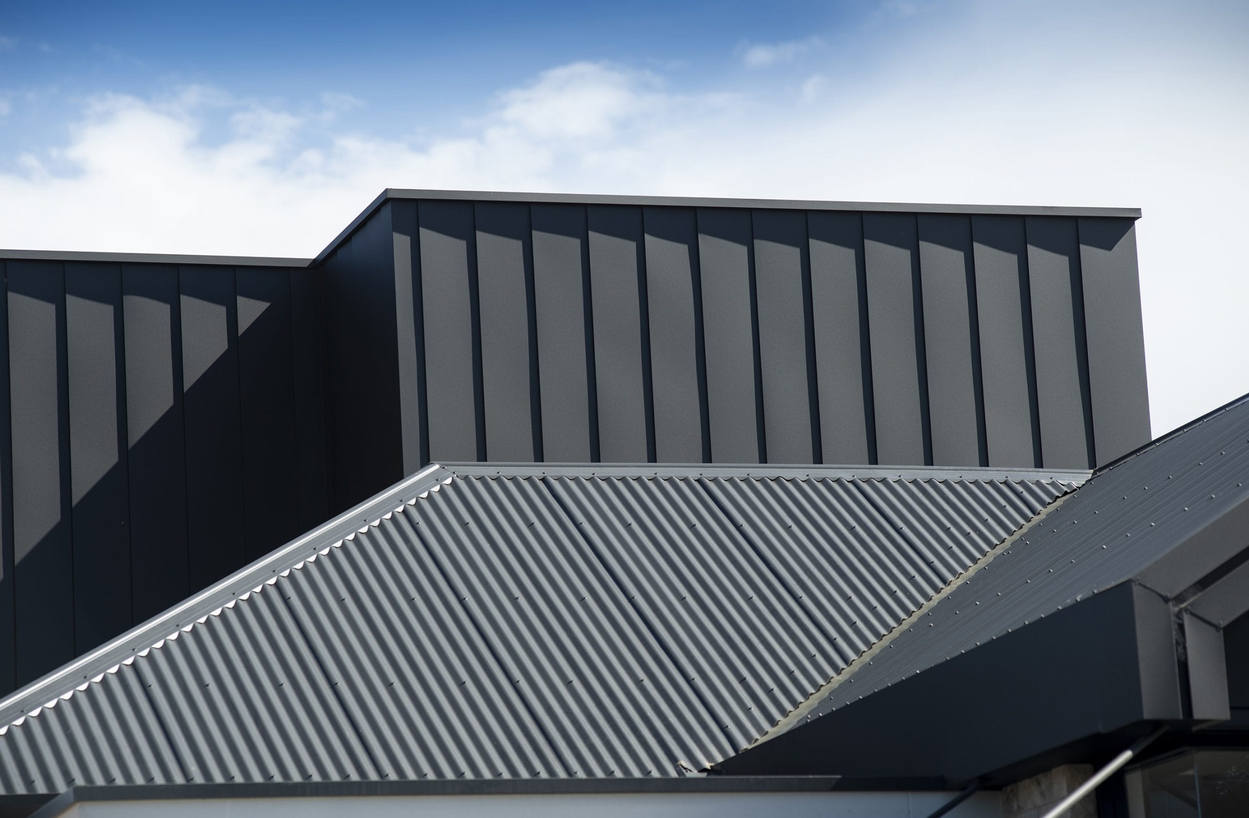 futuristic design on metal roof sheet